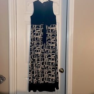 R&M Richards Sleeveless Maxi Pattern Dress